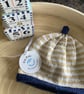 Hand Knitted Baby Hat Beanie Style 0-6 Months 