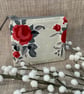 Fabric Coin Purse, Money Pouch, Zipped Purse, Purse, Card Holder, Red Rose - Image 4