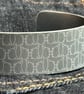 Geometric hedgehog pattern cuff bracelet grey