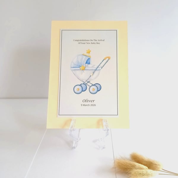 Personalised Baby Boy Keepsake, New Boy Gift, Personalised Nursery Keepsake