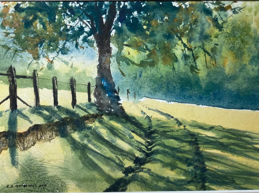 Bridleway through Kirkby (Original Watercolour fully mounted 9" x 7" )  