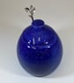 Sugar Bowl with Lid and Spoon in Night Sky Blue Glaze