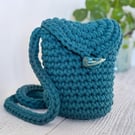 Handmade Crochet Bag Lined with Emma Shippley Fabric
