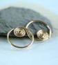 Spiral Sleeper Hoops - Celtic Earrings - 14k Gold Fill - 12 mm Diameter - Image 2