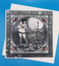 Gothic Christmas Card, Handmade, Large, Daughter, Granddaughter. Wife