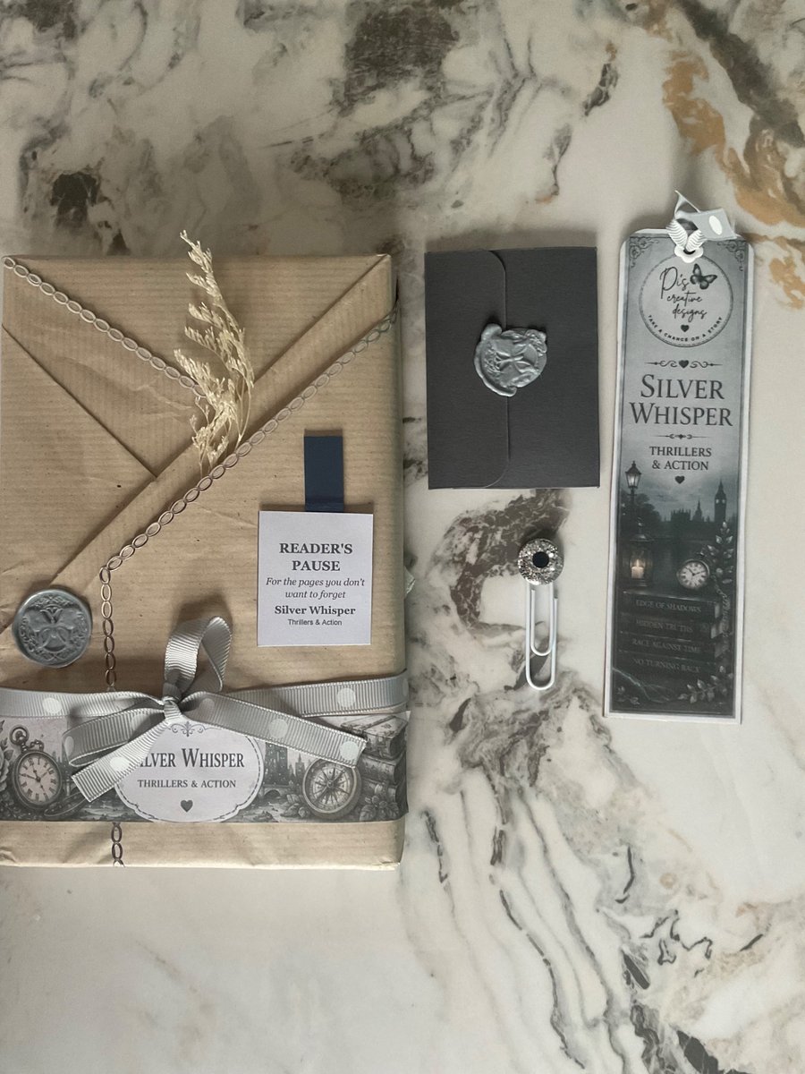 Blind Date with a Book Thriller and Action Gift - Silver Whisper - Book Lover Gi