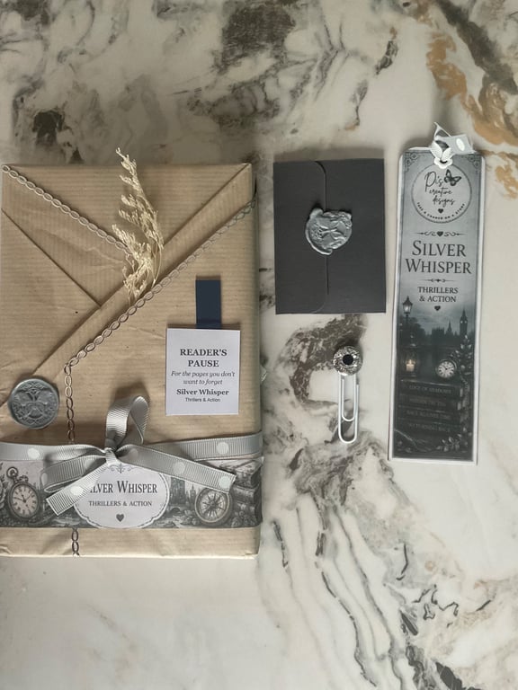 Blind Date with a Book Thriller and Action Gift - Silver Whisper - Book Lover Gi