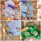Set of Three Teddy Birthday Card Making Kits. Card Making Craft Kits 