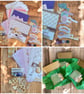 Set of Three Teddy Birthday Card Making Kits. Card Making Craft Kits 