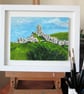 Corfe Castle original painting - Image 6