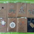 8 Christmas cards on recycled paper