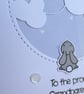Grandparents Card - Rabbit With Clouds - Blue - Image 9