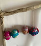 4 Easter hand decorated wooden eggs - Image 2