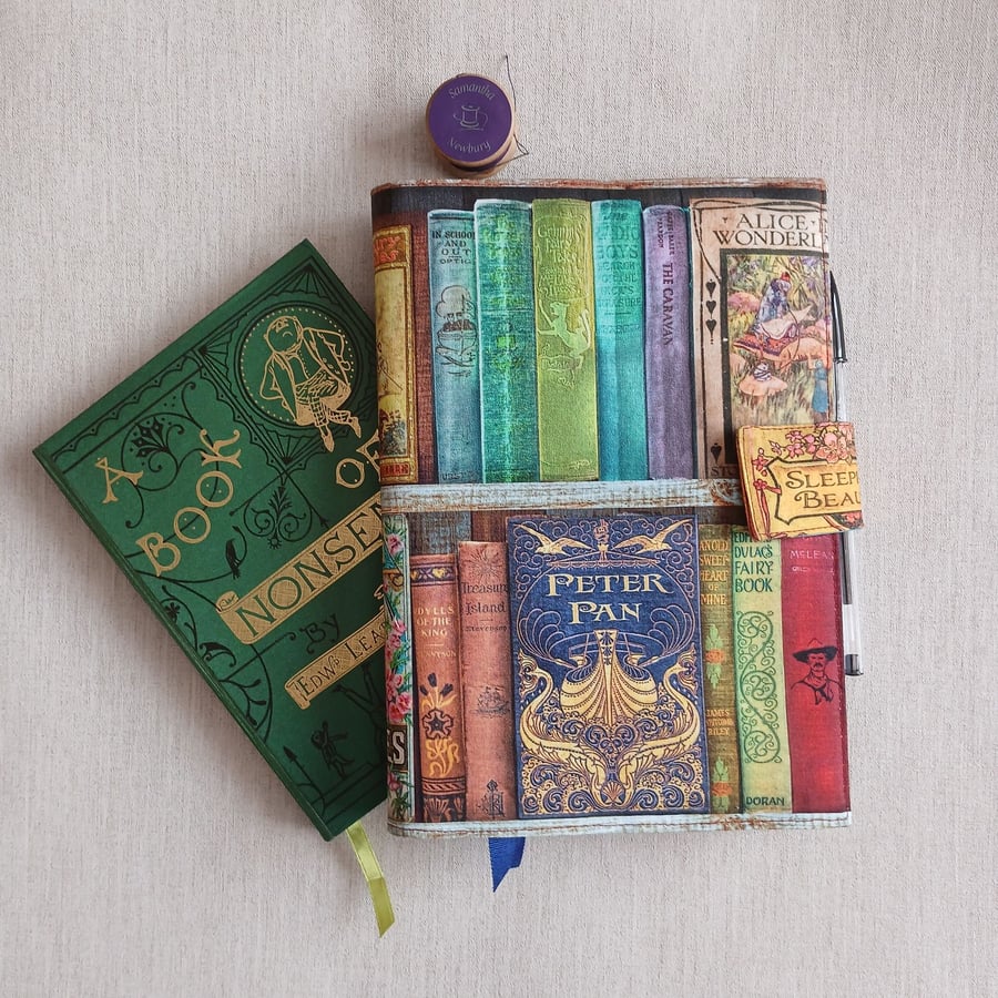 SOLD - A5 Reusable Notebook Cover -Vintage Children's Books