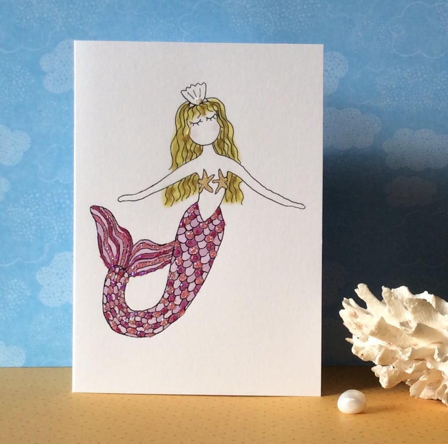 Mermaid Blank Card.