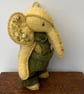 Elephant, hand sewn and dressed embroidered elephant, collectable artist bear - Image 9