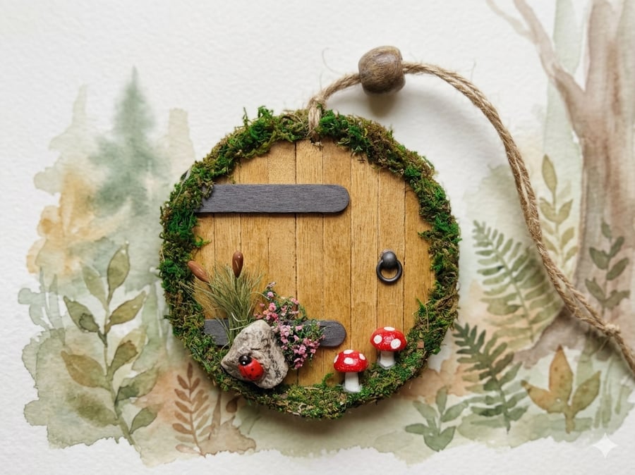 Handcrafted Shire folk Hobbit door hanger.