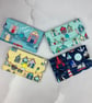 Beach huts card case, Seaside travel pass holder, 4 options, Handmade - Image 1