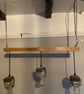 Beam Lamp with Triple Pendants, Unique Industrial Look Ceiling Light - Image 9