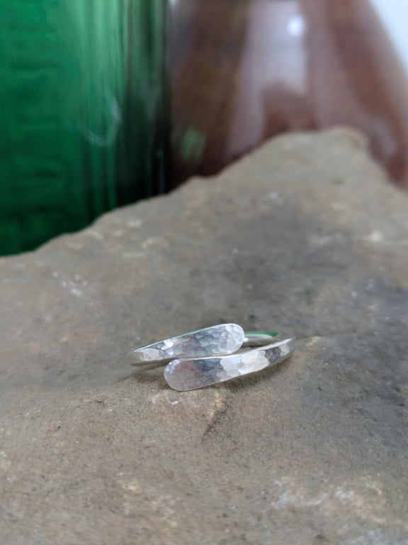 Sterling silver wrap ring 