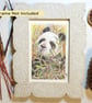Little panda drawing, letterbox art gift, original drawing