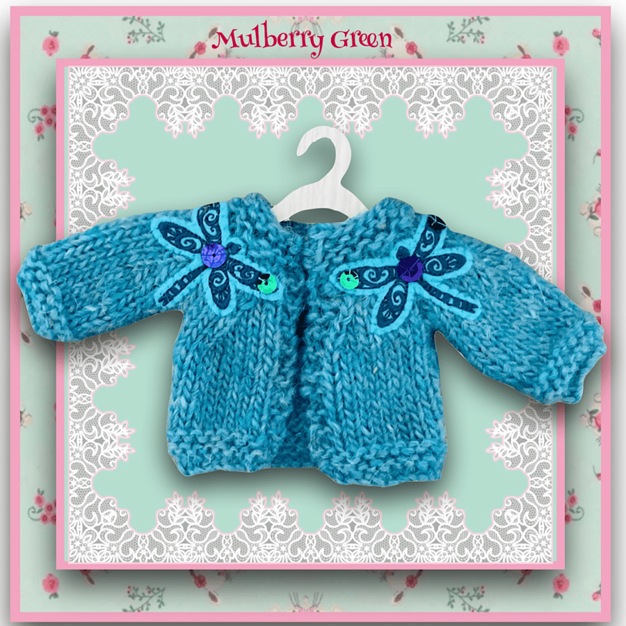 Turquoise Dragonfly Cardigan