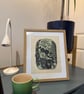 Ferns and foxgloves and..... An original, hand burnished multiblock lino  print  - Image 2