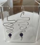 Amethyst squiggle earrings  - Image 2