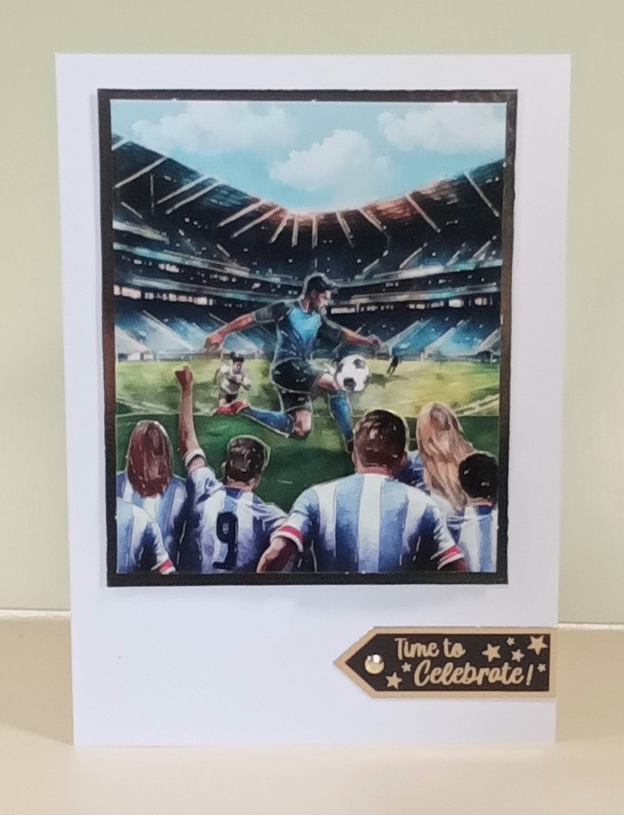 Birthday card,  Football Crowd