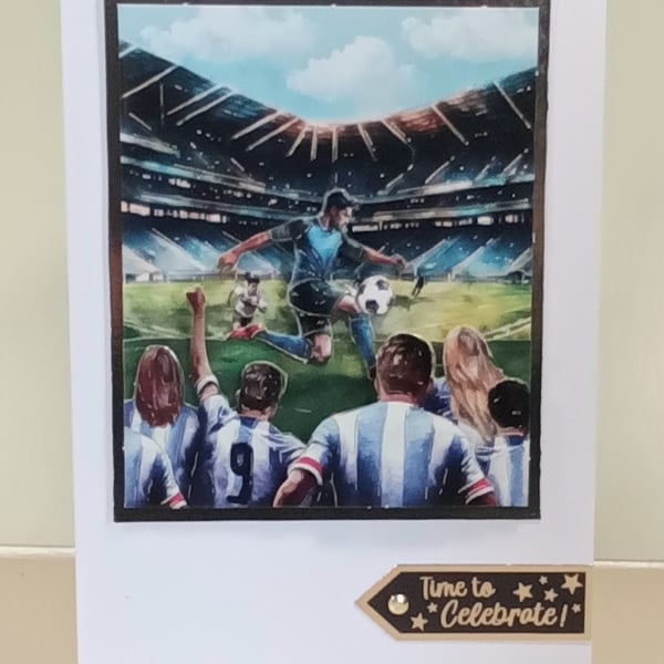 Birthday card,  Football Crowd