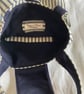 Striped linen and wool modern tote bag. - Image 3