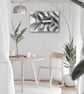 Black & White Abstract Original Oil Painting - Nature & Beauty  - Image 2