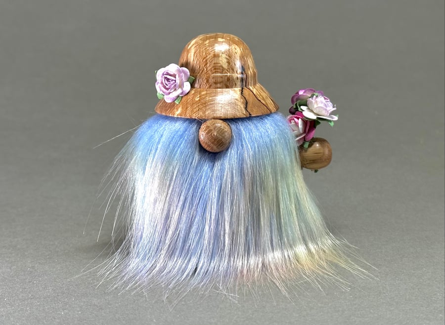 Woodturned handmade lady Gonk