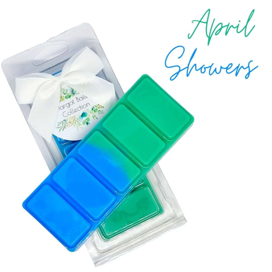April Showers  Wax Melts UK  50G  Luxury  Natural  Highly Scented