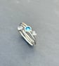 Rainbow Moonstone Stack Ring, silver stack ring, enamel ring, enamel stack ring, - Image 8