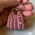 Crochet Bag Charm Keyring
