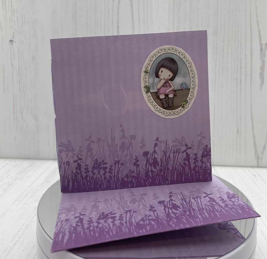 Lilac Gorjuss Mini Notebook and Envelope  PB16
