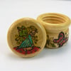 Wooden tooth fairy pot with screw lid
