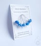 Lampwork Stitch Markers - Bright Speckled Blues - Image 2