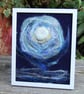 Full moon rising over the sea - Needlefelt wool painting - Image 3