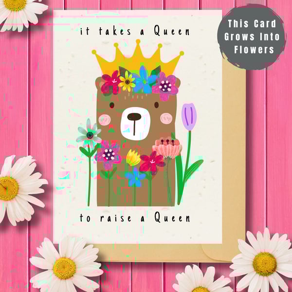 Plantable Mother's Day Card Card, Wildflower Seed Paper, Ecofriendly
