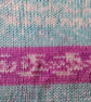 Hand Knitted Baby Blanket Pink Blue Cream Fair Isle Pram Blanket Gift - Image 5