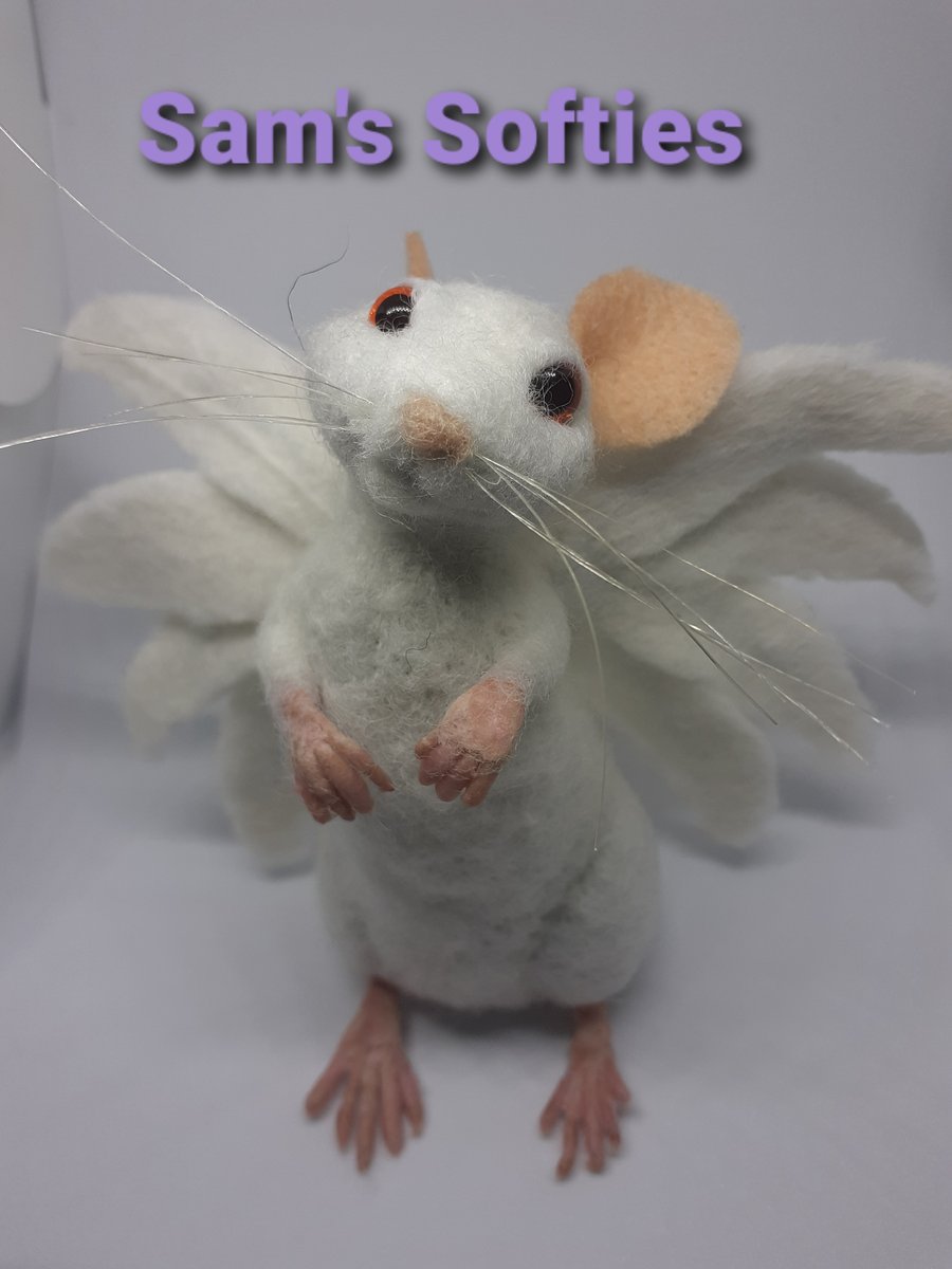 Needle felted Rat Angel