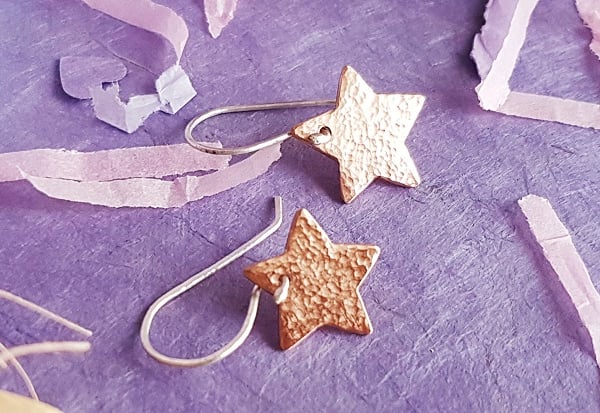 Copper Star Earrings