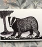 Hand drawn Badger greetings card - Image 2