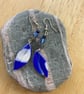 Blue polymer clay earrings