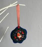 Hand Embroidered Robin Hanging Decoration  - Image 5