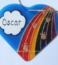 Hand painted pet memorial Rainbow Bridge sun catcher - Image 2
