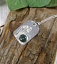 Sterling Silver Snowdrop Necklace with Ruby Zoisite Gemstone