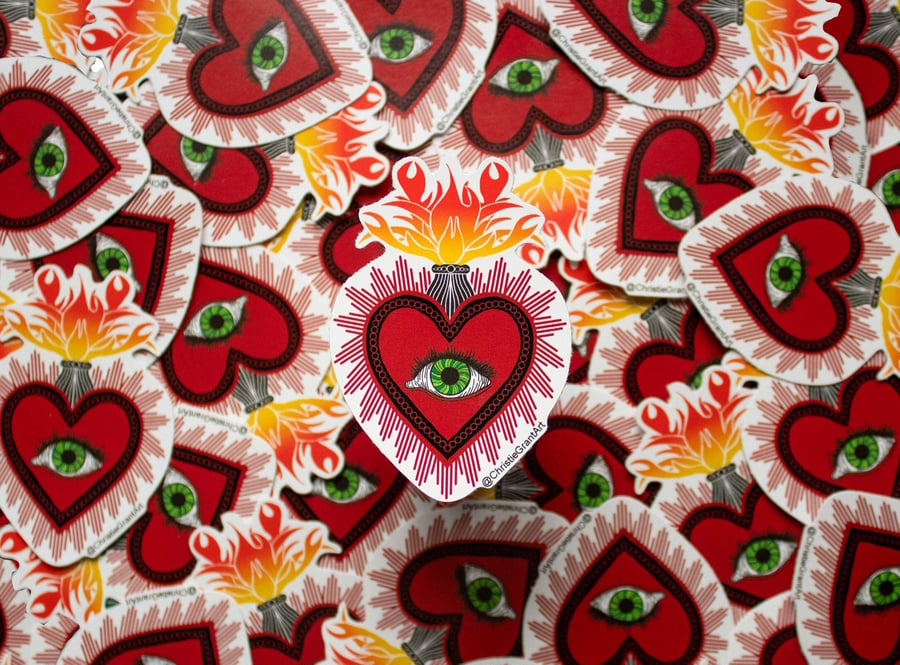 Sacred Heart- Eco-Friendly Stickers